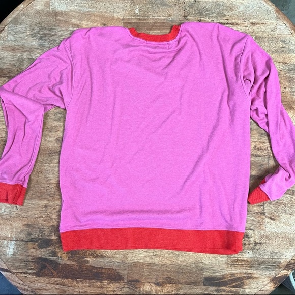 Wildfox Oversized Bubblegum Pink Pullover Sz S Lips Kiss Y2K 00s Baggy Lipstick - Picture 2 of 7